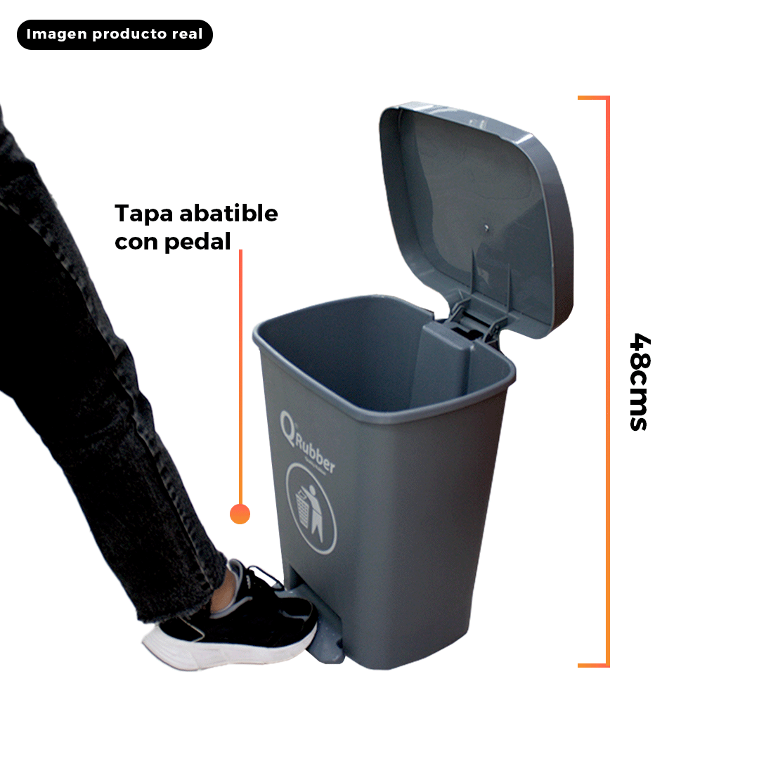 Contenedor de basura D 30lts con pedal - Imagen 4