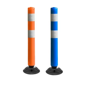 Hito vialidad PVC |83cm abatible con 2 cintas