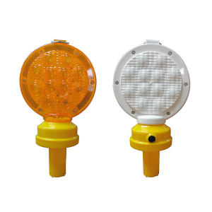 Lámpara destellante para cono de tránsito | color ambar/blanco