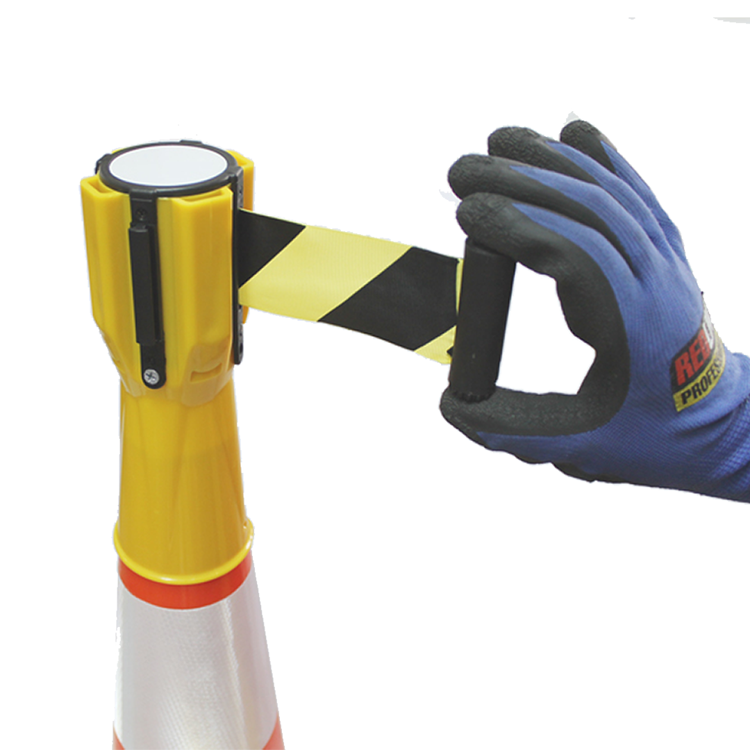 Cinta separadora retráctil para conos 3mts - Imagen 3