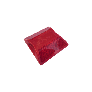 Tacha vial | 10*10*2cm | doble reflectivo | color rojo | con base arenosa