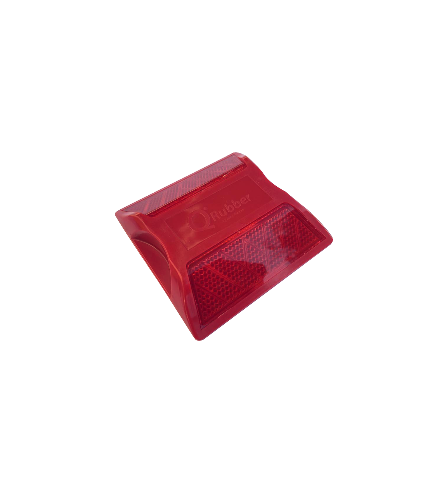 Tacha vial | 10*10*2cm | doble reflectivo | color rojo | con base arenosa