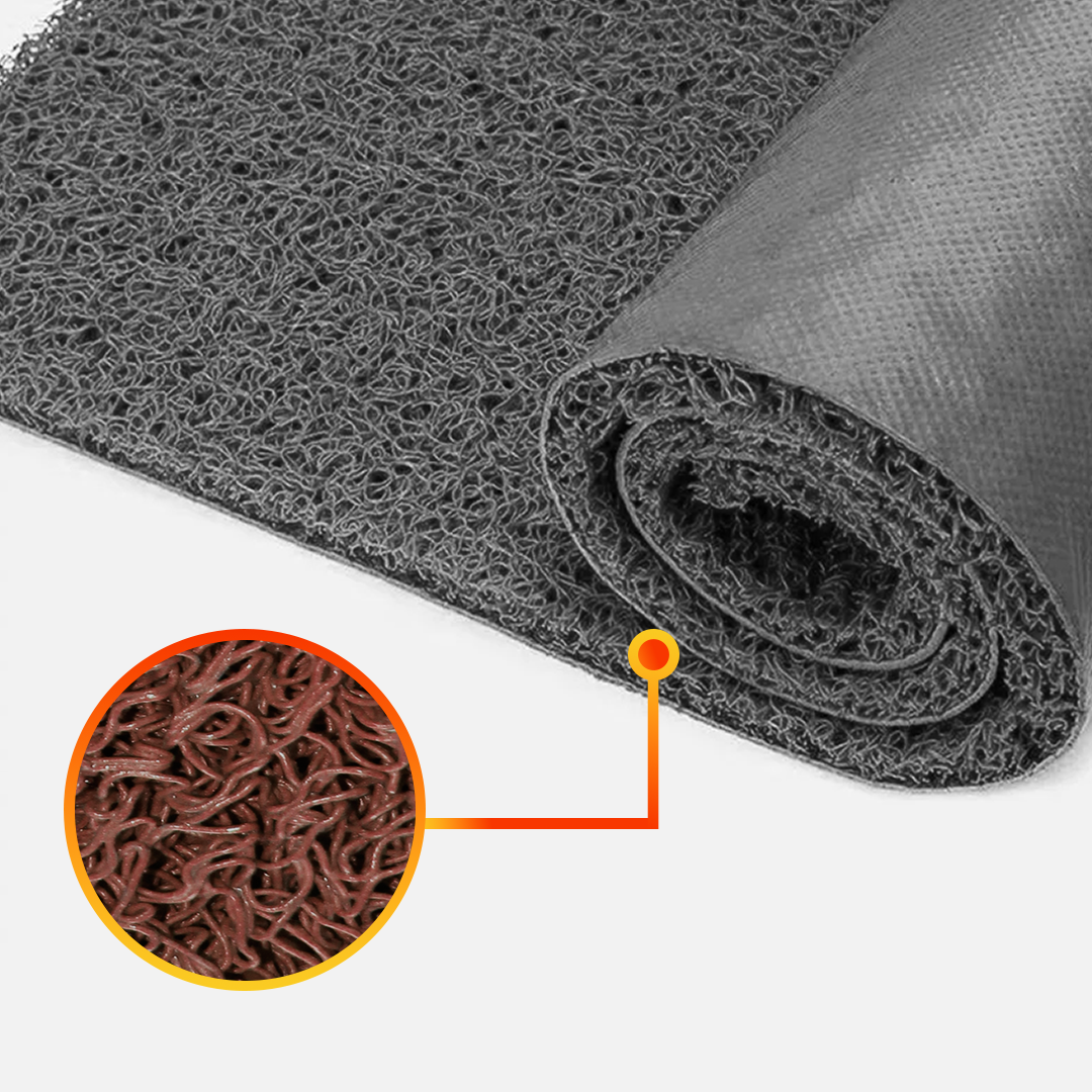 Piso rollo PVC limpiapiés alto tráfico| Rollo 1,2 *12mts | color café