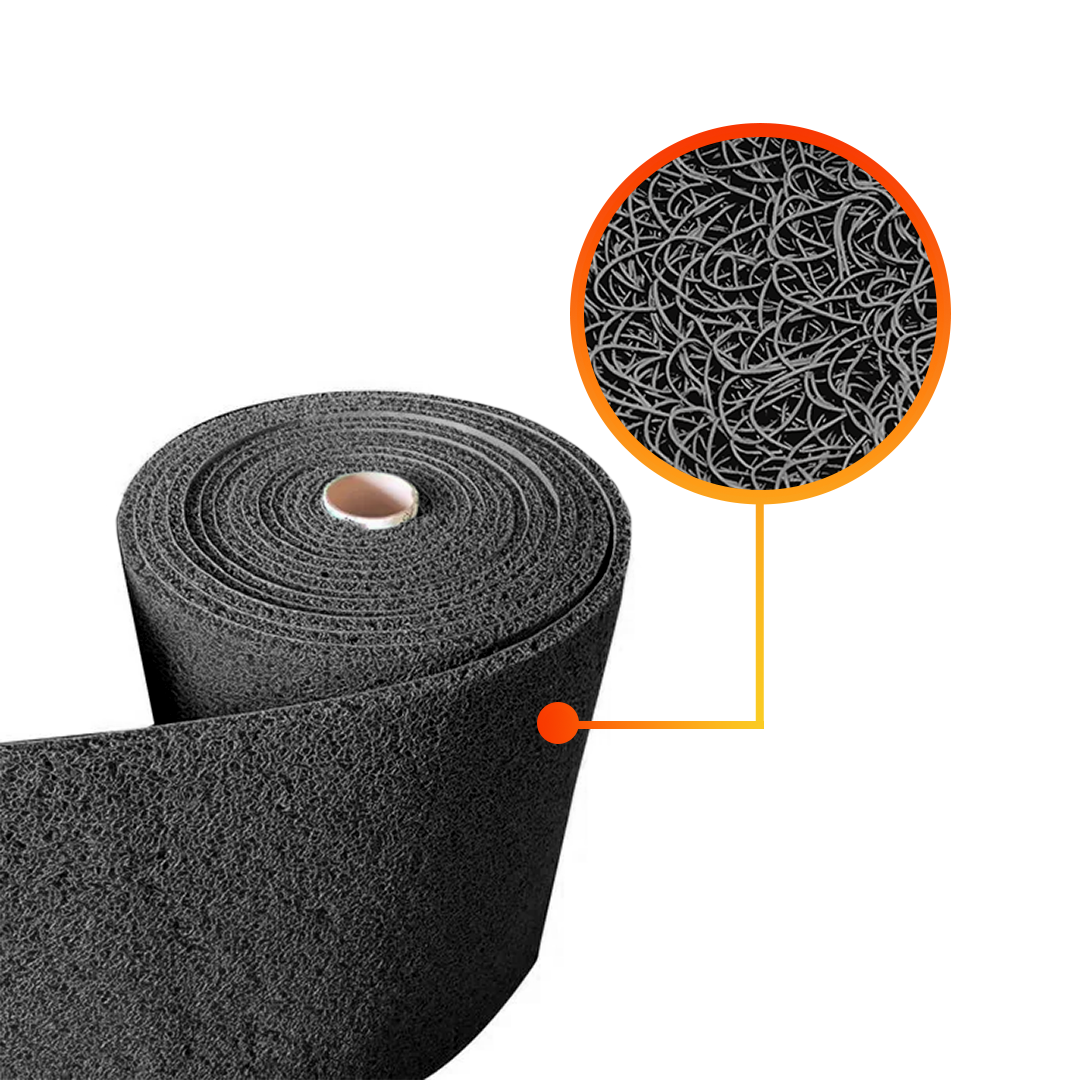 Piso rollo PVC limpiapiés | Rollo 1,2*12mts| color gris