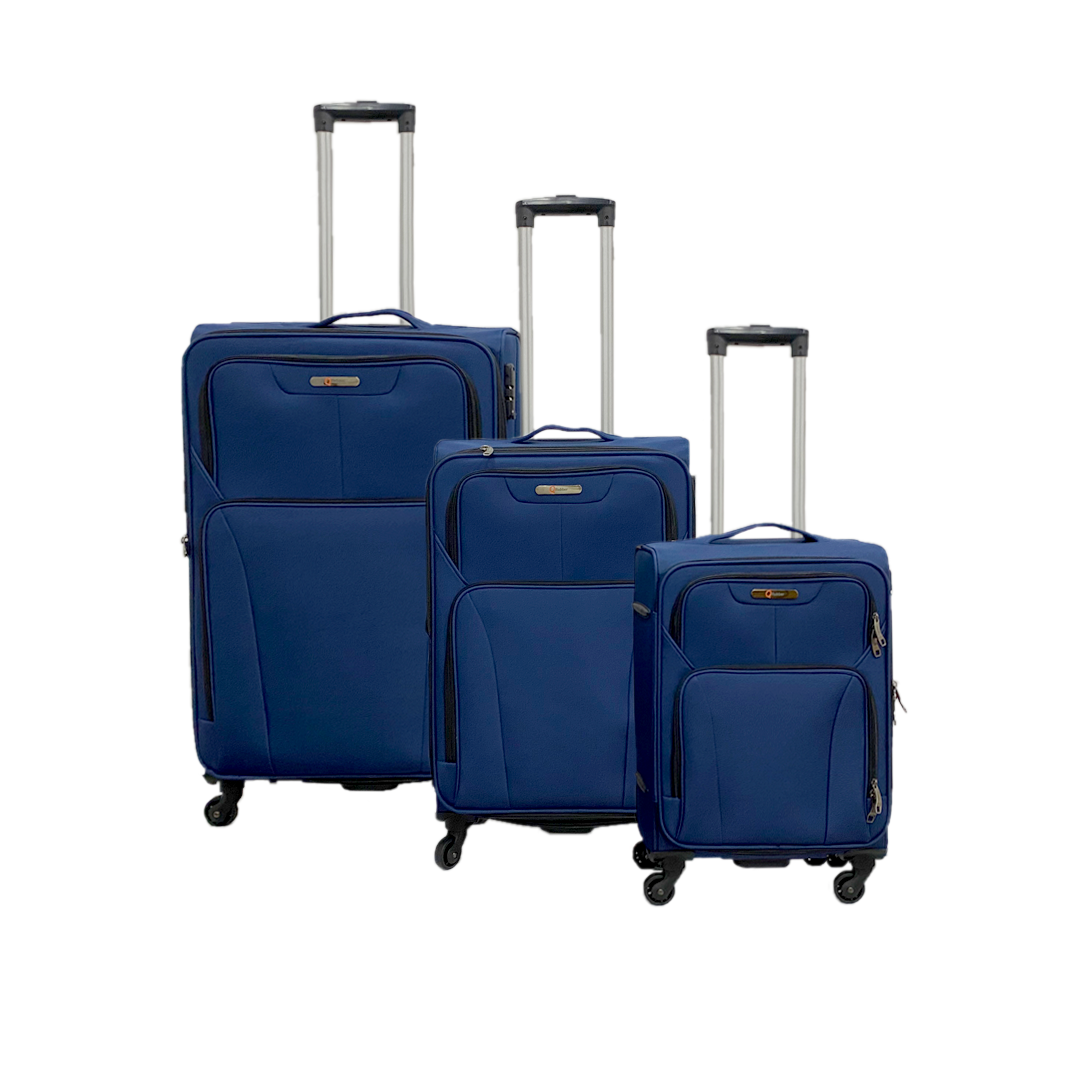 Set tres maletas tela | color azul