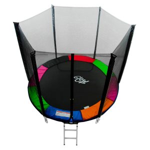 Cama elástica + malla y escalera | 8ft - 2,4mts | GlowUp