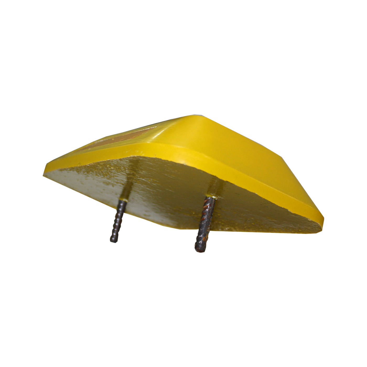 Tachón vialidad amarillo 16*25*5cm | con doble reflectivo | con vástago - Imagen 2