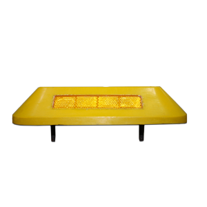 Tachón vialidad amarillo 16*25*5cm | con doble reflectivo | con vástago