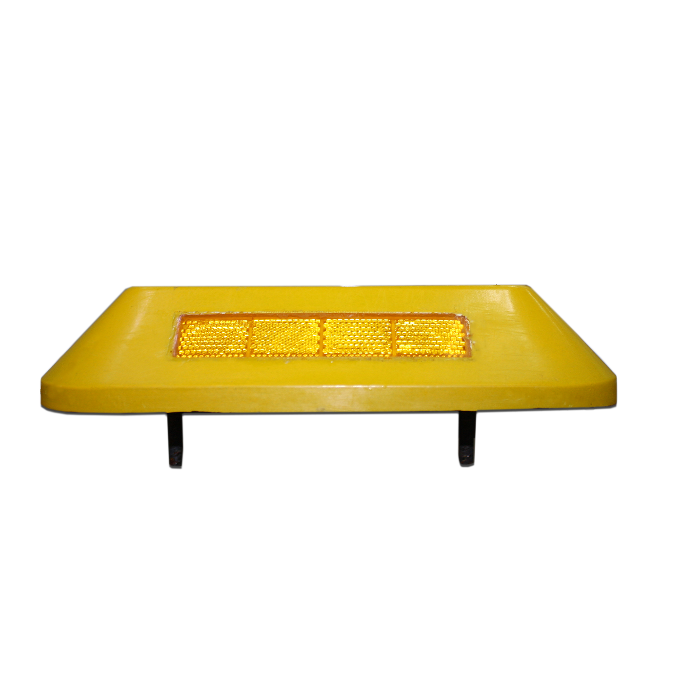 Tachón vialidad amarillo 16*25*5cm | con doble reflectivo | con vástago