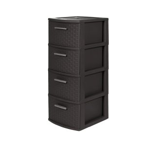 Cajonera | Modelo Infinity | 4 niveles | color café oscuro - MQ