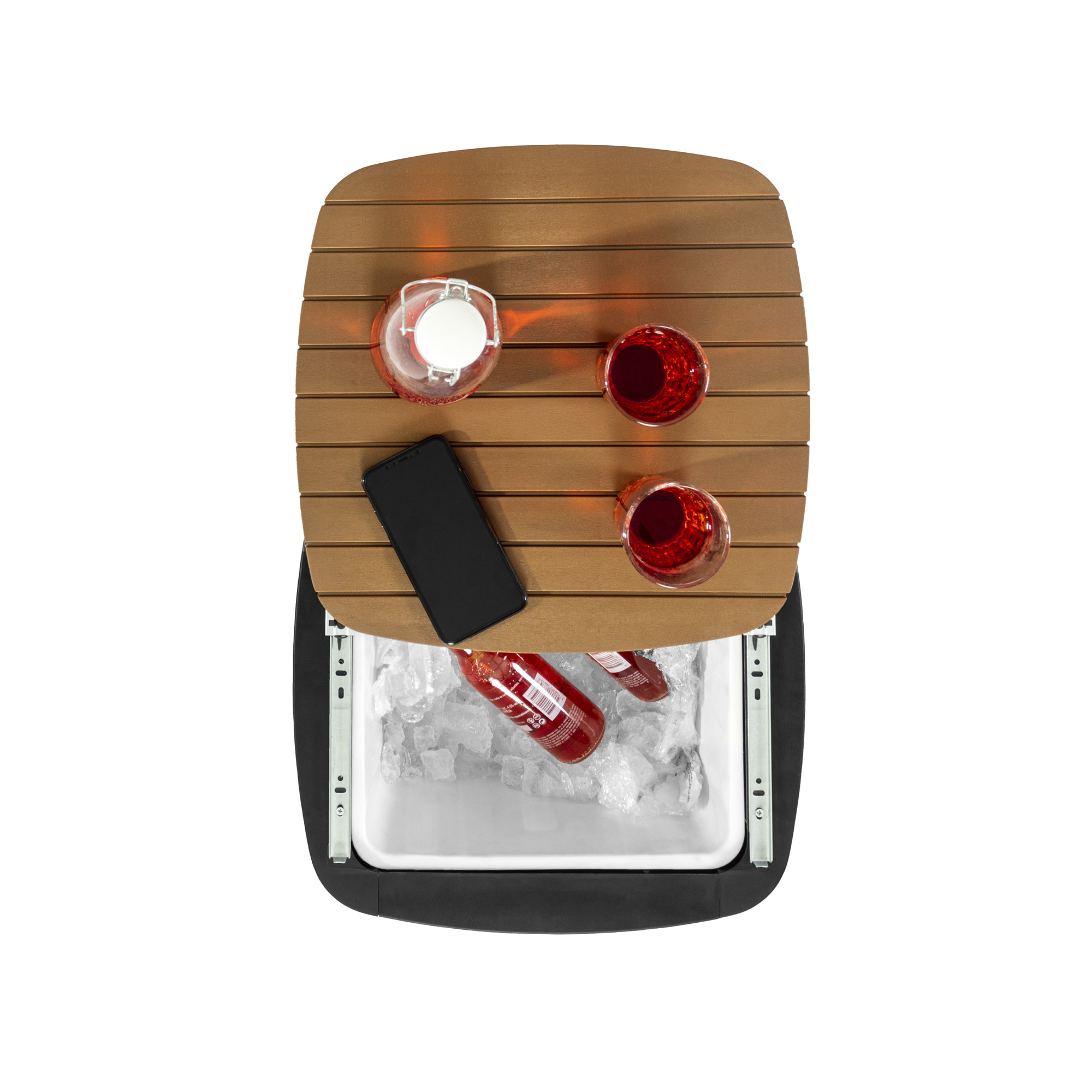 Cooler Table/Mesa Cooler 58*41,5*41,5cm | color negro-tabaco - MQ - Imagen 5