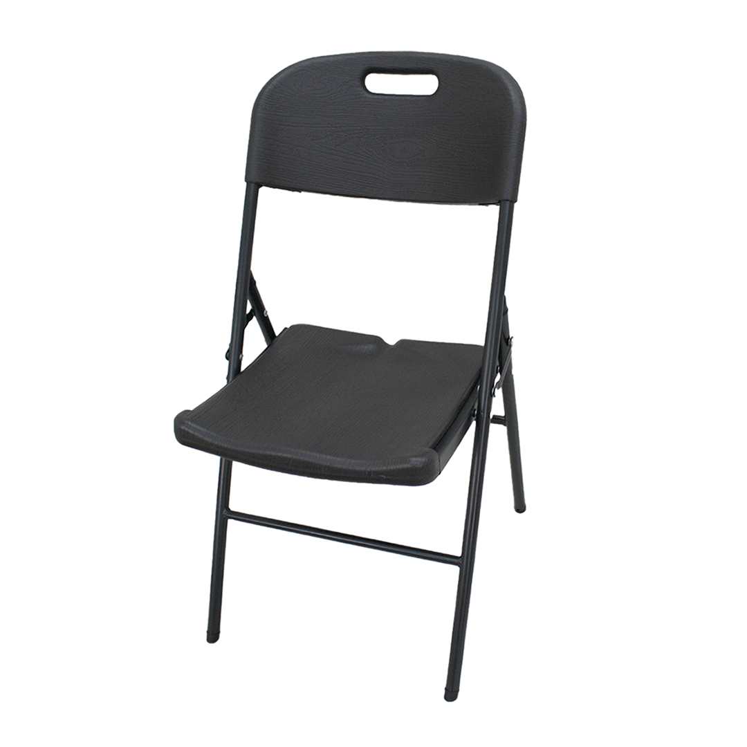 Silla plegable | 45*50*86cm | diseño madera | color gris oscuro