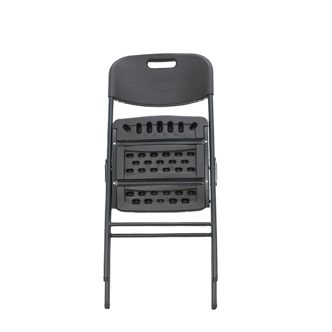 Silla plegable | 45*50*86cm | diseño madera | color gris oscuro - Imagen 4