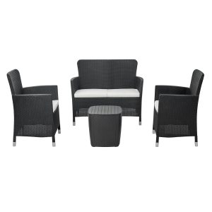 Juego de terraza estilo Capri | Modelo Comfort | color gris grafito - MQ