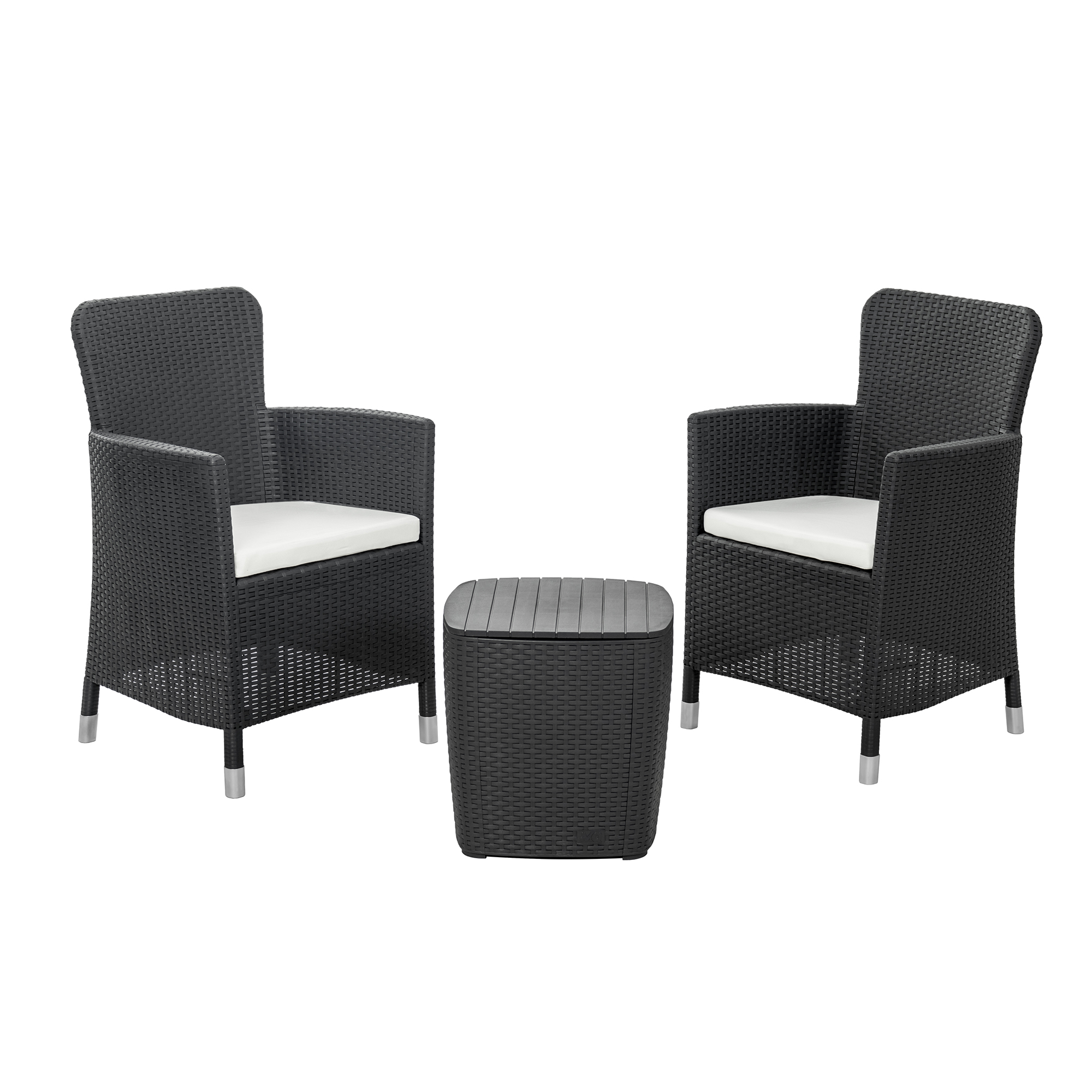 Juego de terraza estilo Capri | color gris grafito - MQ