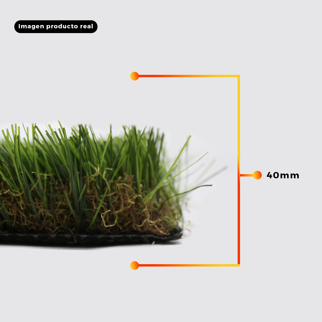 Pasto sintético ornamental | Frutillar Premium | densidad 40mm | Rollo 2*5mts - Imagen 4