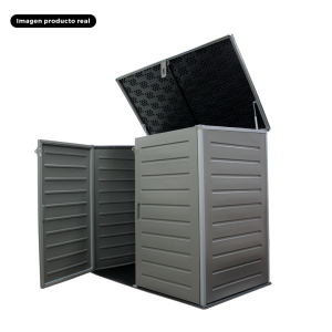 Bodega multiuso tipo baúl para exterior | color negro | 82*140*125cm | cap 1170lts