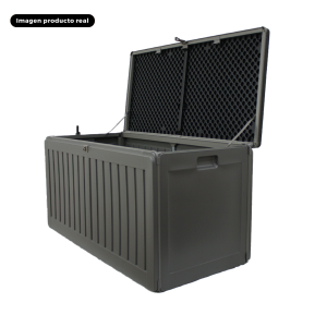 Bodega multiuso tipo baúl para exterior | color negro/gris | 109*51 *55cm | cap 270lts