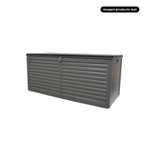 Bodega multiuso tipo baúl para exterior | color negro/gris | 146*61 *64cm | cap 490lts