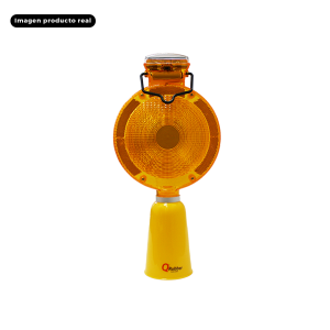 Lámpara solar destellante con cono | color ambar