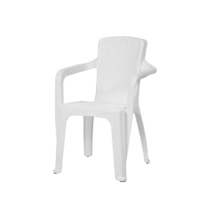 Silla exterior/interior | Modelo Infinity | con brazos | color blanco - MQ