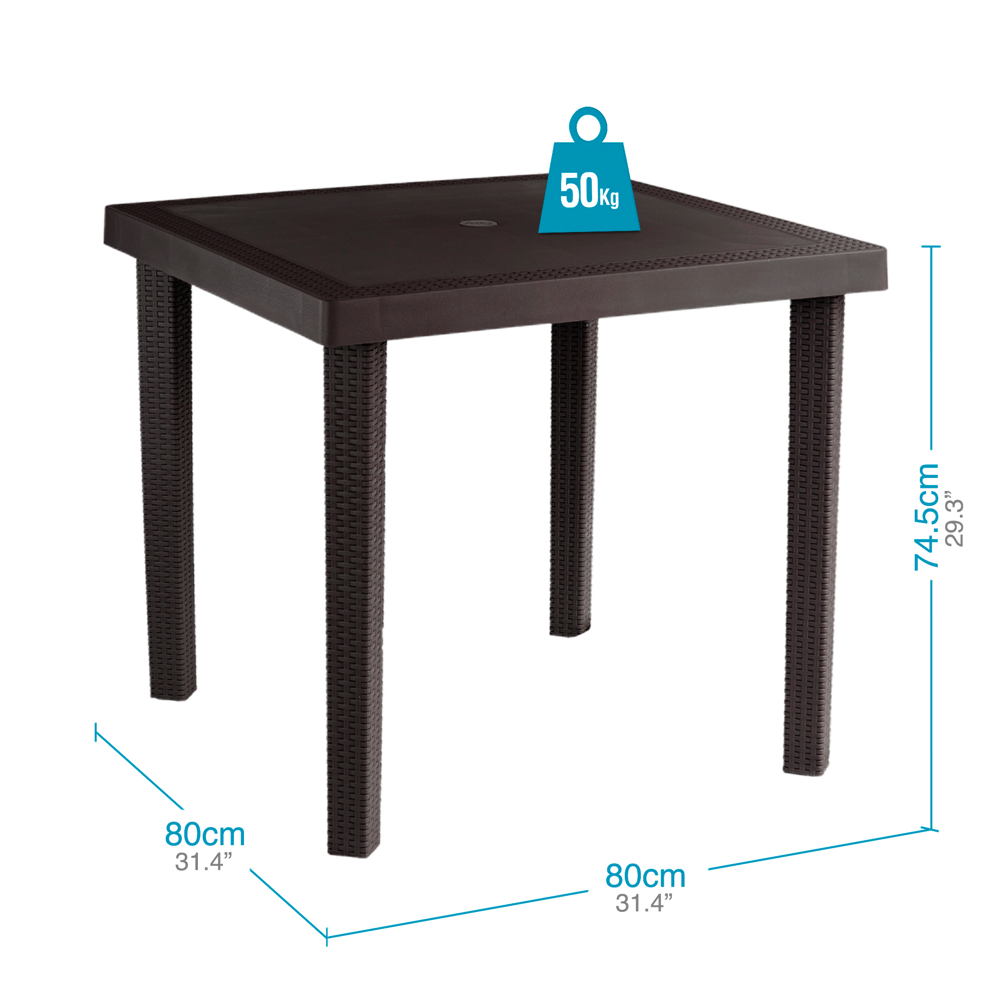 Kit Infinity Mesa terraza + 4 sillas | color café – MQ - Imagen 2