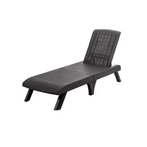 Reposera/ Cama soleadorea | Modelo Capri | Plegable | color café oscuro - MQ