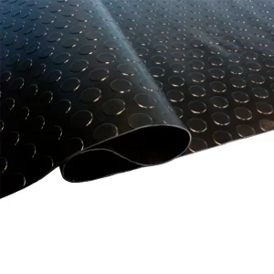 Piso de goma antideslizante en rollo | Tipo estoperol | color negro | 3mm*1*20mts