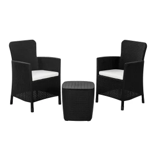 Juego de terraza estilo Capri | color café oscuro - MQ