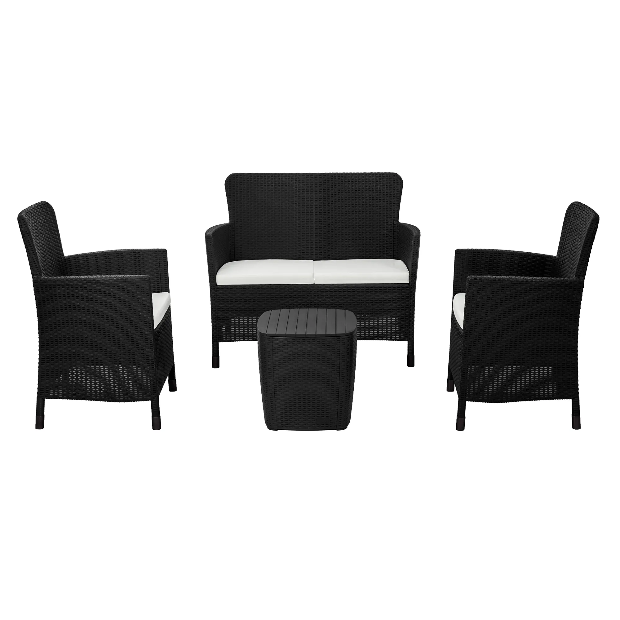 Juego de terraza estilo Capri | Modelo Comfort | color café oscuro - MQ