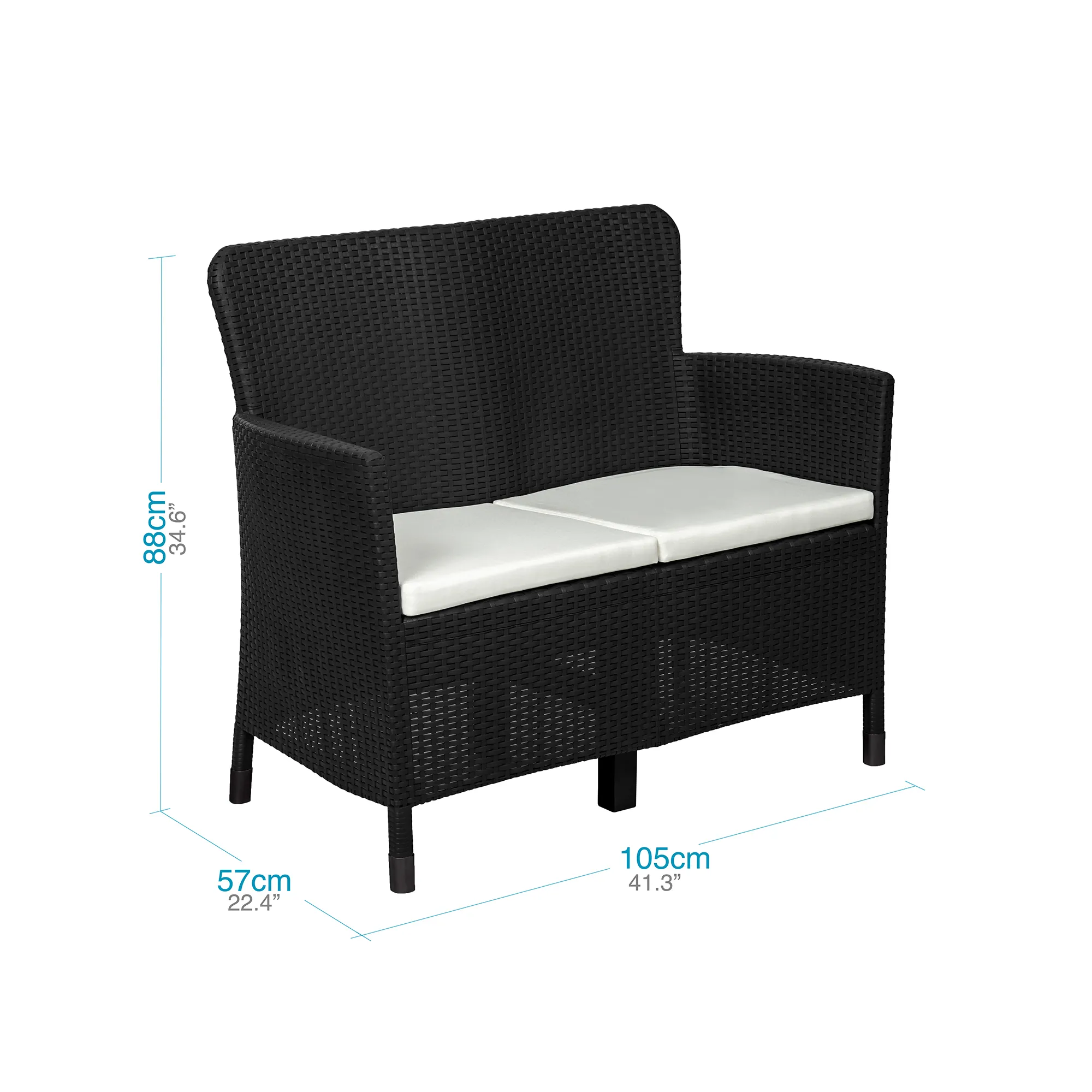 Juego de terraza estilo Capri | Modelo Comfort | color café oscuro - MQ - Imagen 6