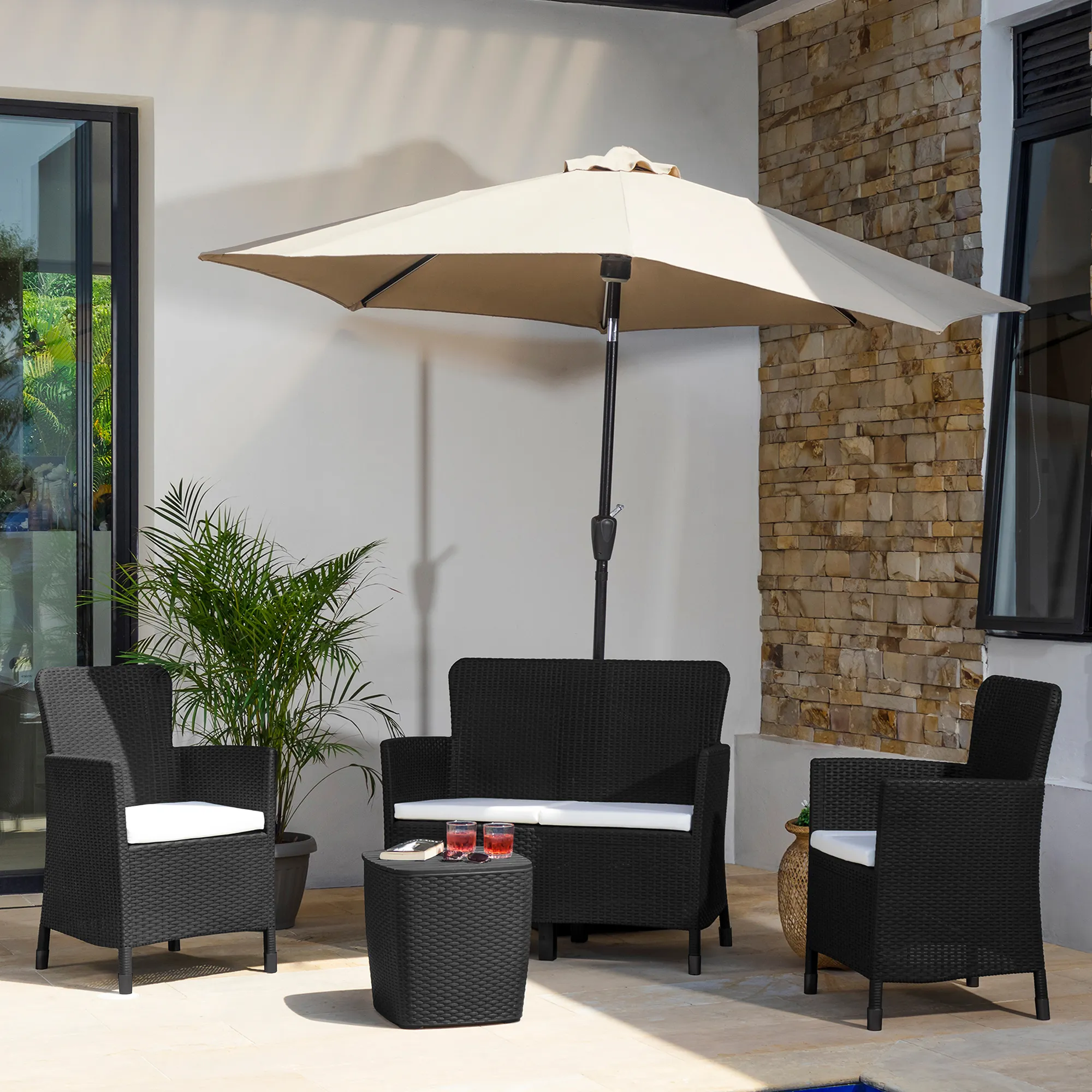 Juego de terraza estilo Capri | Modelo Comfort | color café oscuro - MQ - Imagen 16